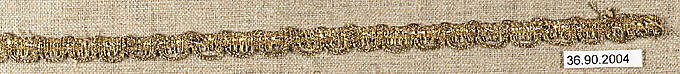 Piece, Silk and metal thread, bobbin lace, European 