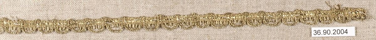 Piece, Silk and metal thread, bobbin lace, European