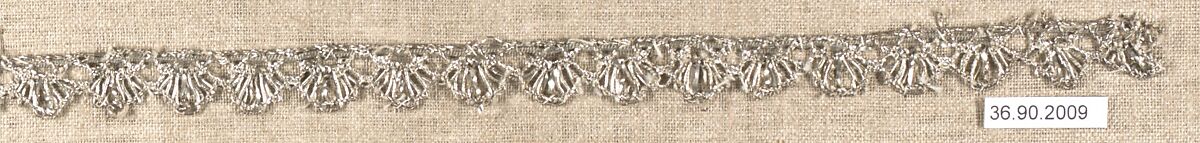 Piece, Bobbin lace, possibly French