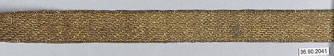 Galloon, Silk and metal thread, European 