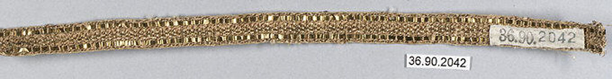 Galloon, Silk and metal thread, European 