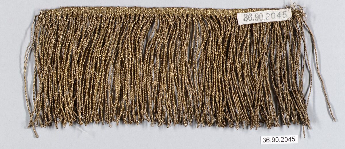 Fringe, Silk and metal thread, European 