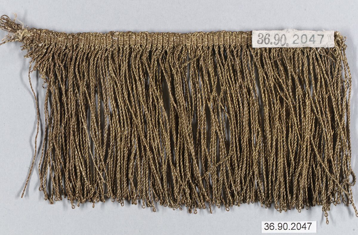 Fringe, Silk and metal thread, European 