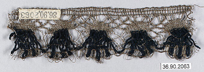 Passementerie, Chenille and metal thread, French 