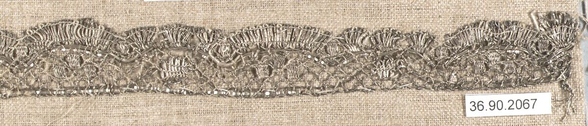 Piece, Bobbin lace, possibly French