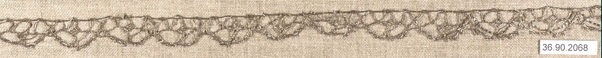 Piece, Bobbin lace, possibly French