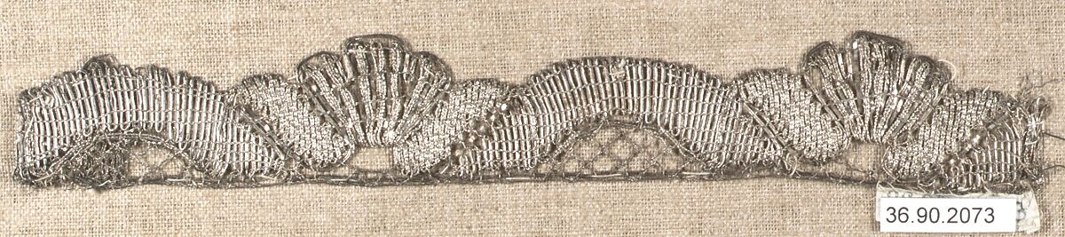 Piece, Bobbin lace, possibly French