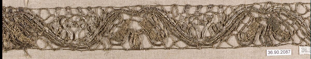 Piece, Bobbin lace, possibly French