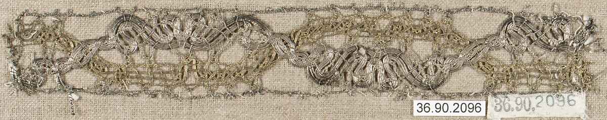 Piece, Metal thread, bobbin lace, European