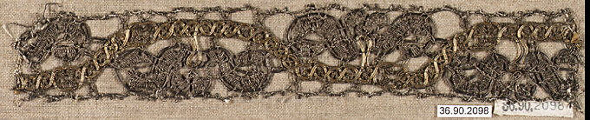 Piece, Bobbin lace, possibly French 