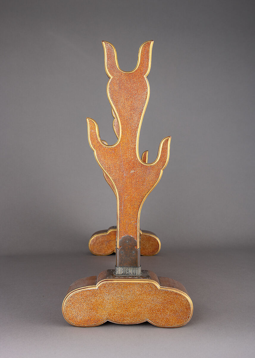 Sword Stand, Wood, lacquer, gold, silver, Japanese