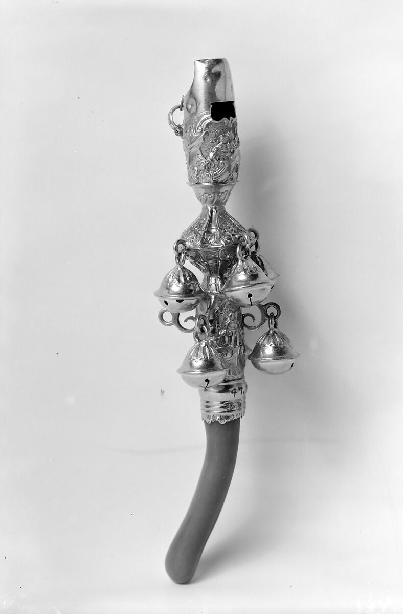 Rattle, Whistle, and Bells, Nicholas Roosevelt (1715–1769), Gold, coral, American