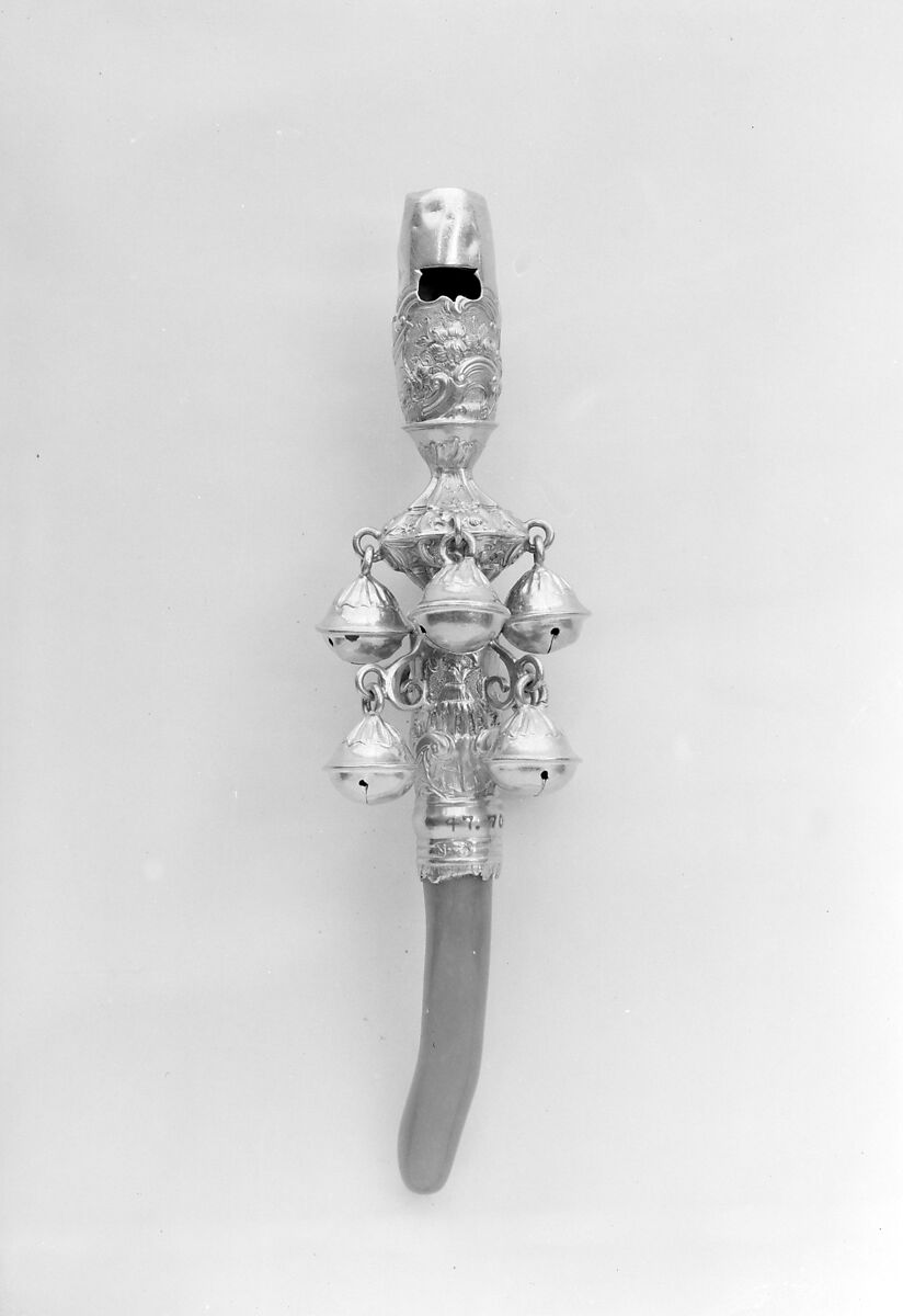 Rattle, Whistle, and Bells, Nicholas Roosevelt (1715–1769), Gold, coral, American