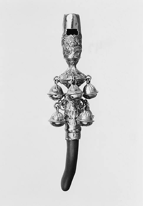 Rattle, Whistle, and Bells, Nicholas Roosevelt (1715–1769), Gold, coral, American