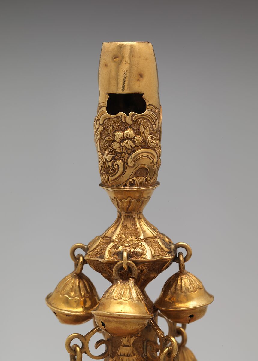 Rattle, Whistle, and Bells, Nicholas Roosevelt (1715–1769), Gold, coral, American