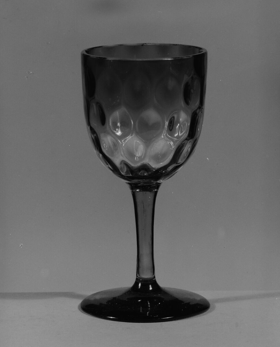 Cordial Glass, Probably Hobbs, Brockunier and Company (1863–1891), Blown glass, American 
