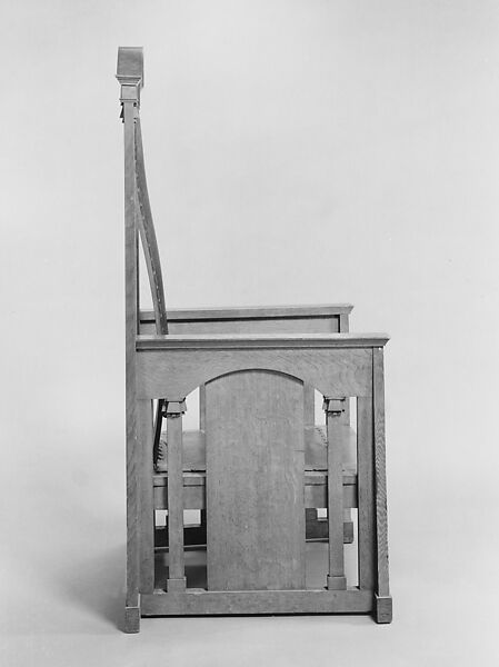 Armchair, George Washington Maher (1864–1926), Oak, leather, American