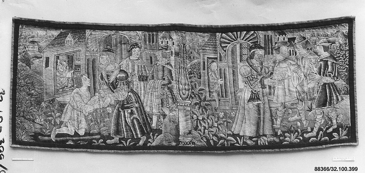 Part of a valance, Wool and canvas, Flemish 