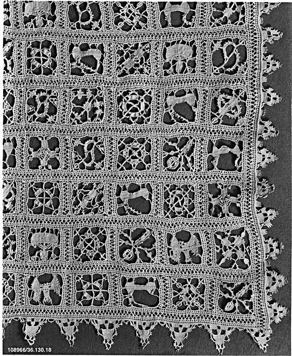 Cover, Bobbin lace, Italian