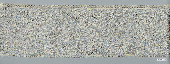 Flounce, Needle lace, Flemish 