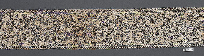 Border, Needle lace, Milanese lace, Italian 
