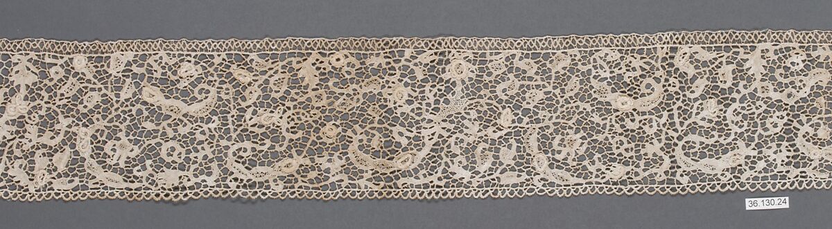 Border, Needle lace, Milanese lace, Italian