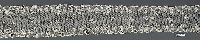 Flouncing (quille or lappet), Needle lace, point d’Alençon, French 