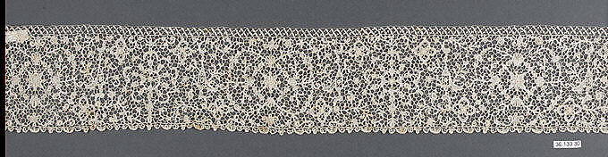 Border, Needle lace, Italian, Venice 