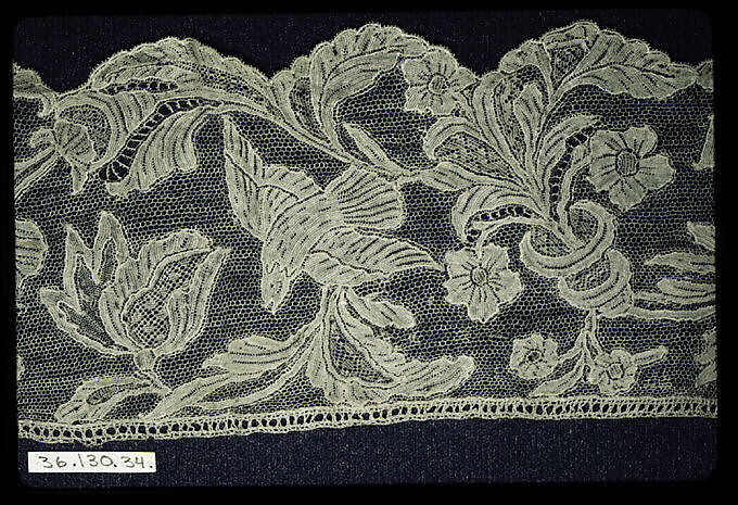 Border, Needle lace, Italian or Flemish, Brussels 