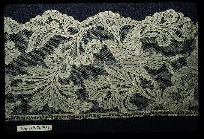 Border, Needle lace, Italian or Flemish, Brussels