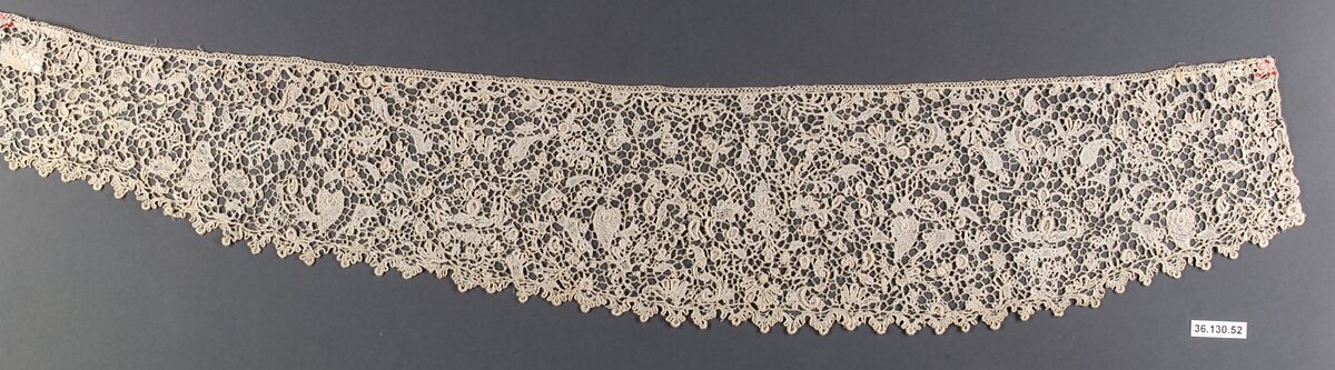 Sleeve ruffle (one of a pair), Needle lace, French