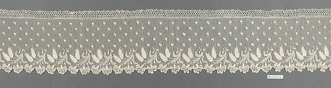 Border, Needle lace, point d’Alençon, French 