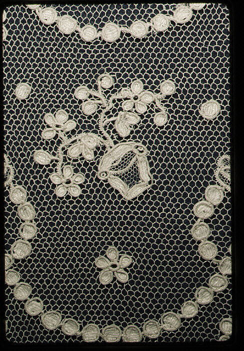 Lappets (one of a pair), Needle lace, point d’Alençon, French