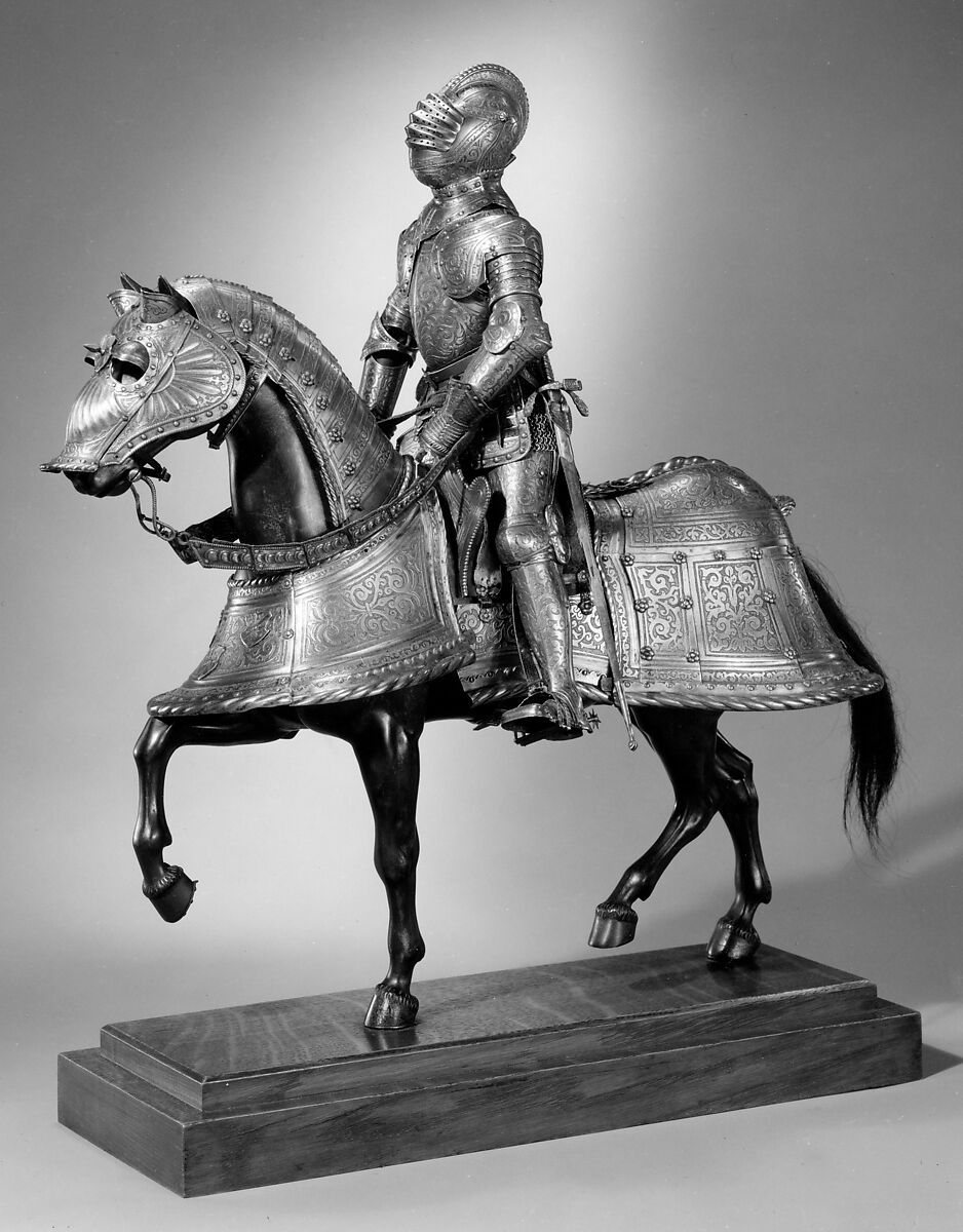 Miniature Italian-Style Armor for Man and Horse, Granger LeBlanc  French, Steel, French