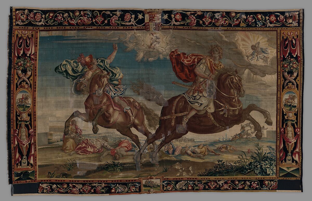 The Destruction of the Children of Niobe from a set of "The Horses", Frans Cleyn (German, Rostock 1582–1658 London), Wool, silk (16-19 warps per inch, 6-7 per cm.), British, probably Mortlake