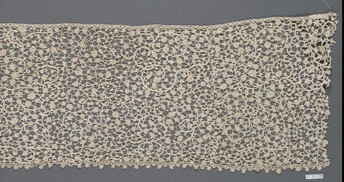 Flounce, Needle lace, Italian