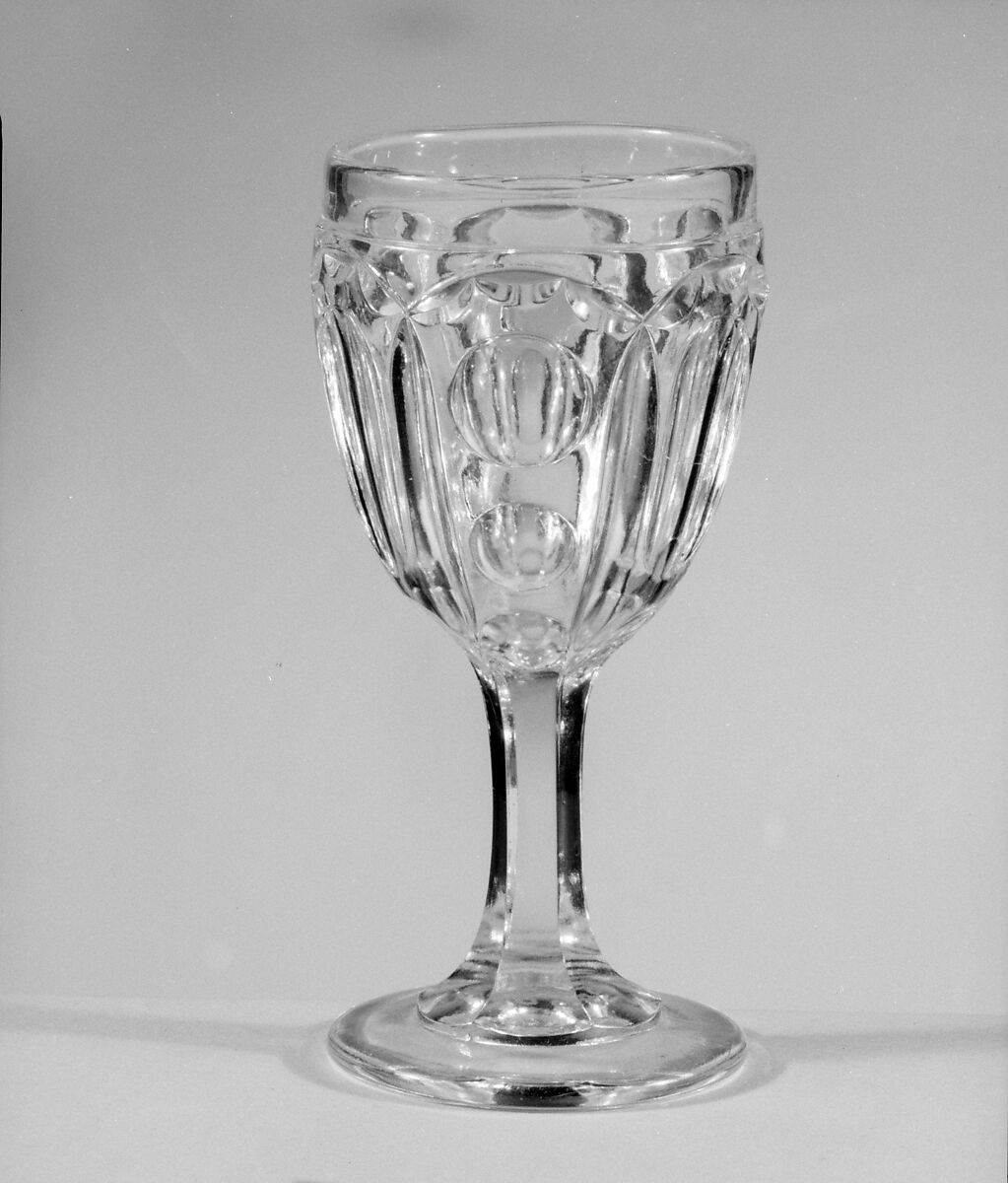 Cordial Glass, New England Glass Company (American, East Cambridge, Massachusetts, 1818–1888), Pressed glass, American 