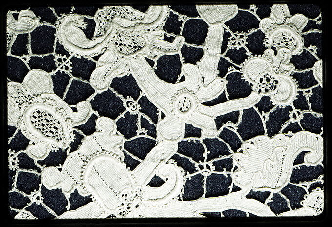 Border, Needle lace, Italian, Venice