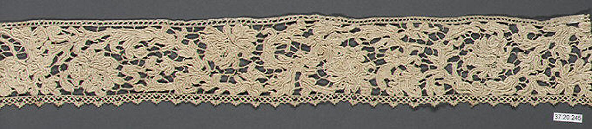 Border, Needle lace, Spanish or Italian 