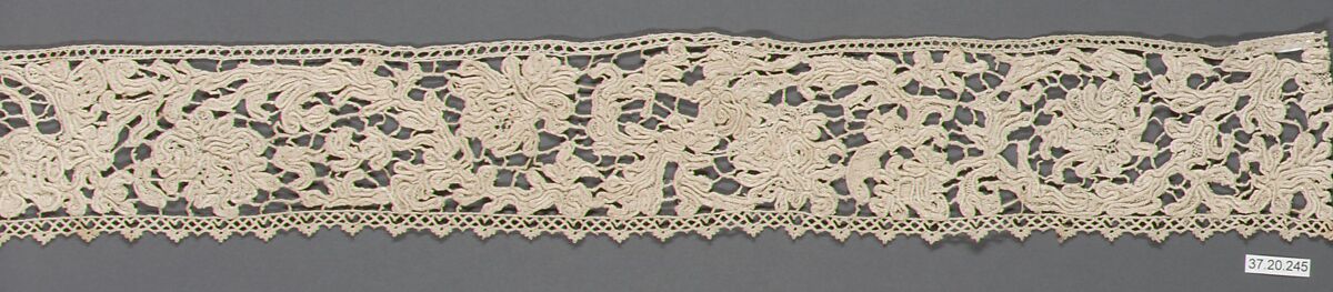 Border, Needle lace, Spanish or Italian