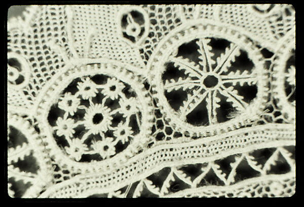 Border (one of four), Needle lace, point d’Alençon, French