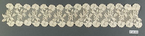 Band (one of four), Needle lace, possibly French 