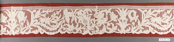 Fragment (one of three), Needle lace, European 