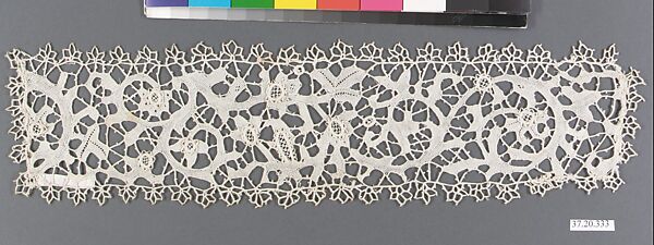 Fragment of banding, Needle lace, European