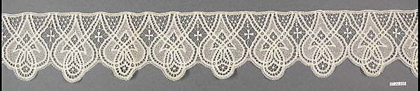 Fragment of lace, Tape and needle lace, British 