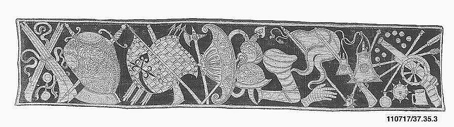 Hanging, Silk and metal thread, Spanish