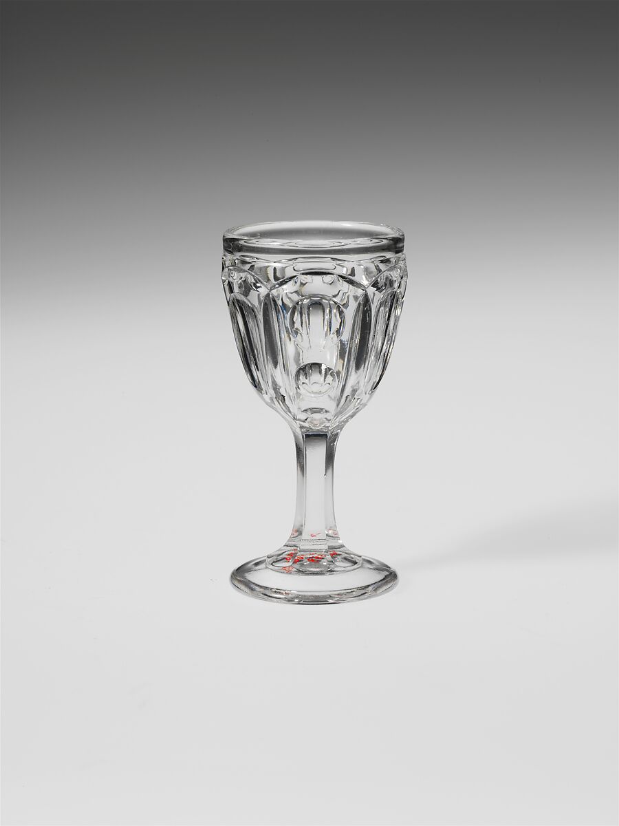 Cordial Glass, New England Glass Company (American, East Cambridge, Massachusetts, 1818–1888), Pressed glass, American 