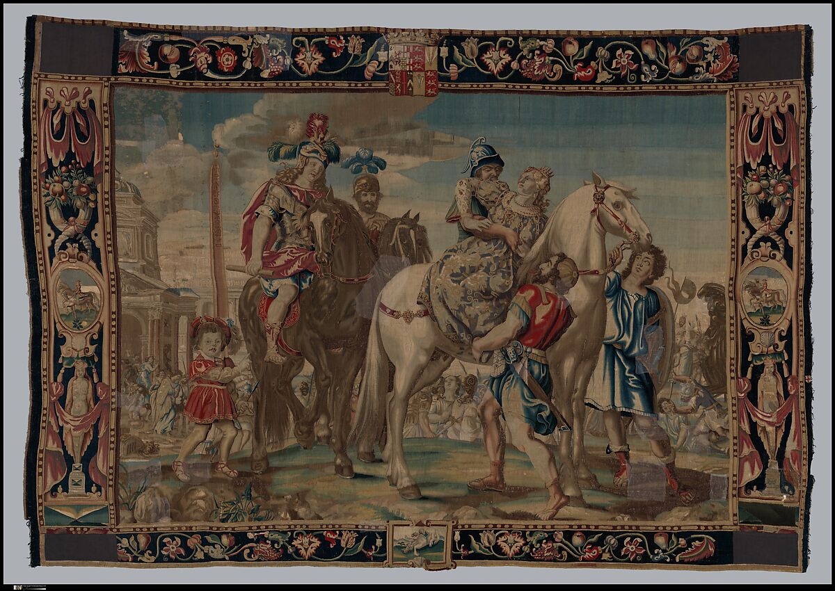 The Seizure of Cassandra by Ajax from a set of The Horses, Frans Cleyn (German, Rostock 1582–1658 London), Wool, silk (16-19 warps per inch, 6-7 per cm.), British, probably Mortlake 