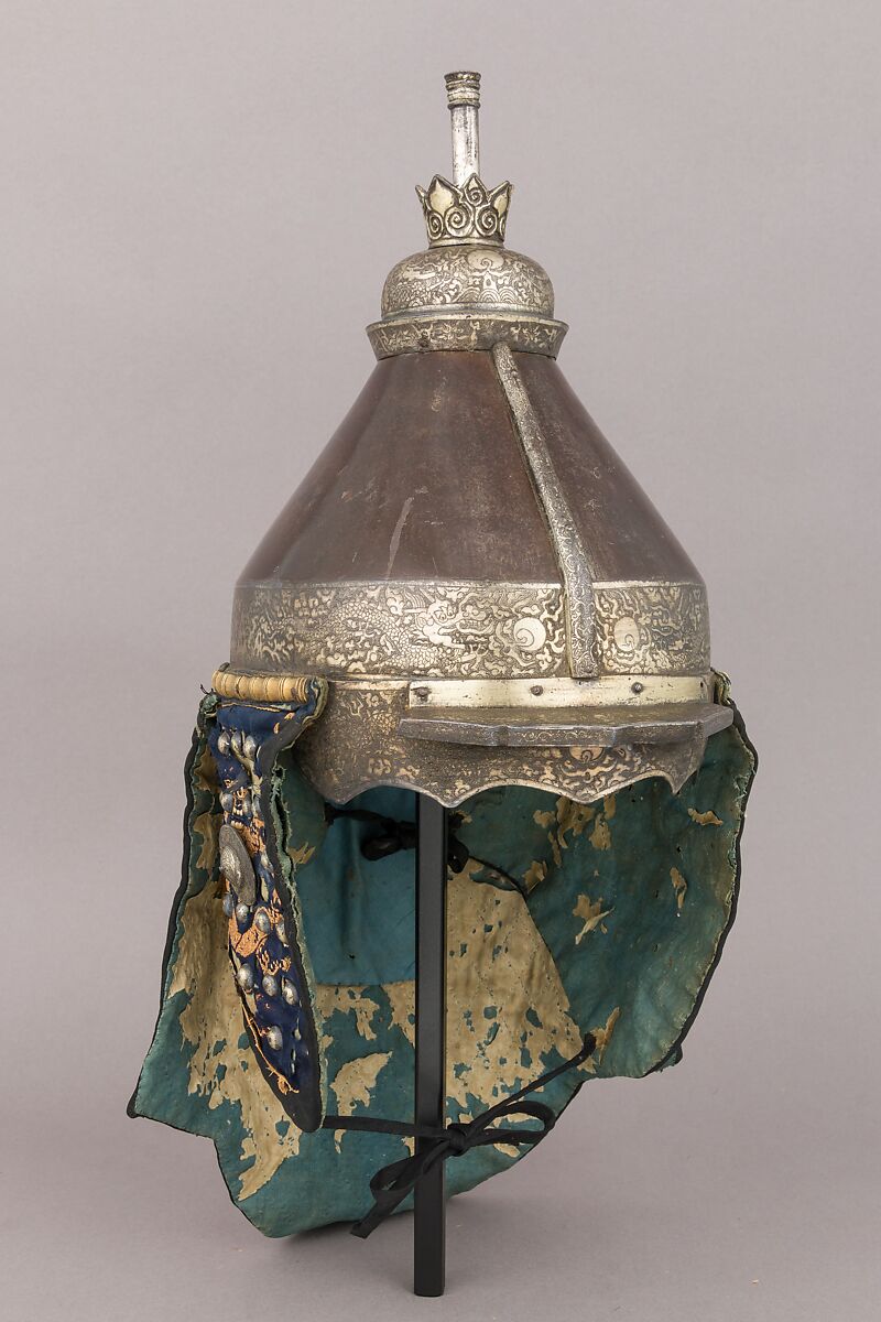 Armor, Steel, copper, gold, silk, metallic thread, Chinese