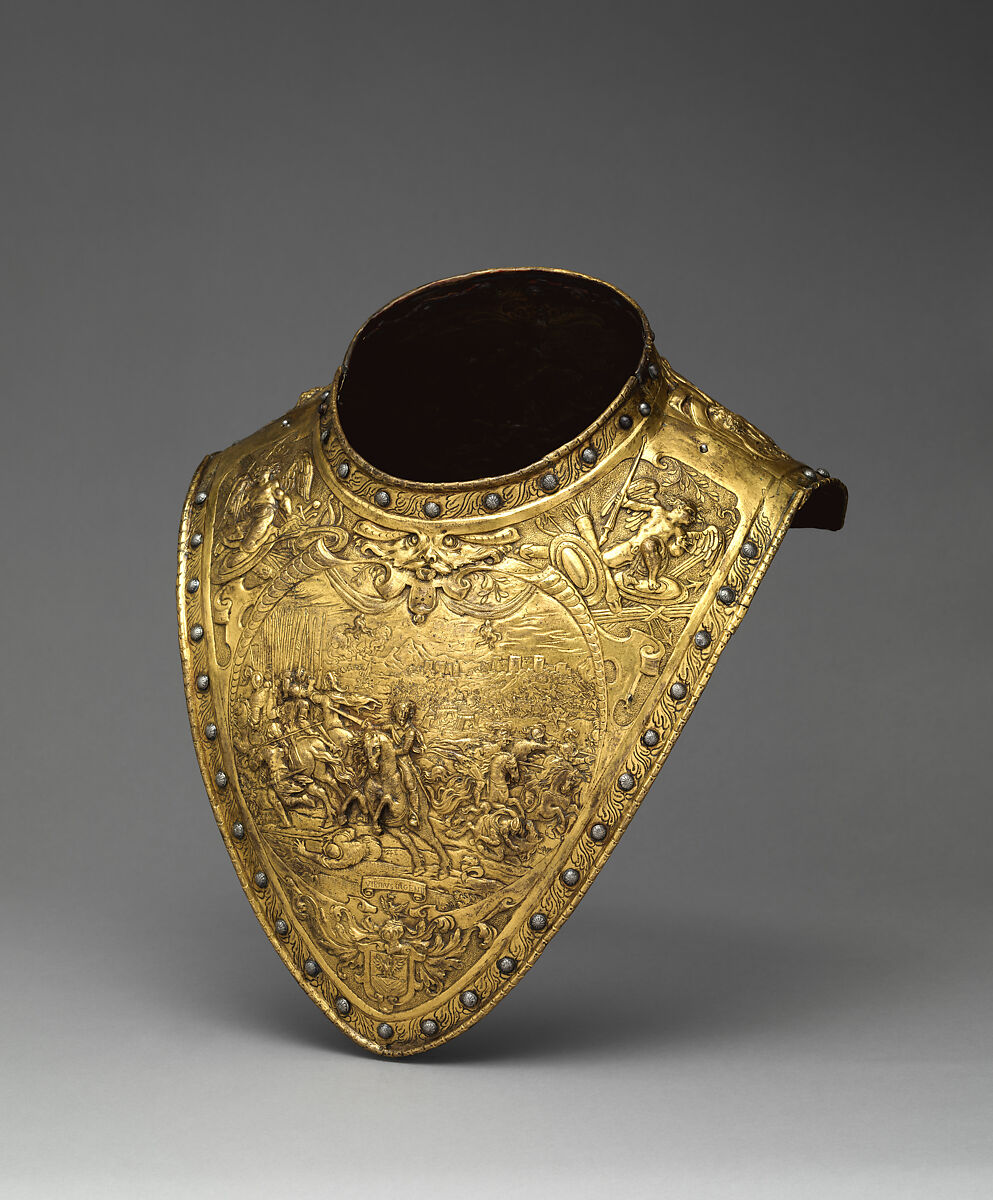 Gorget, Brass, gold, probably Dutch 